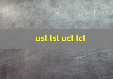 usl lsl ucl lcl